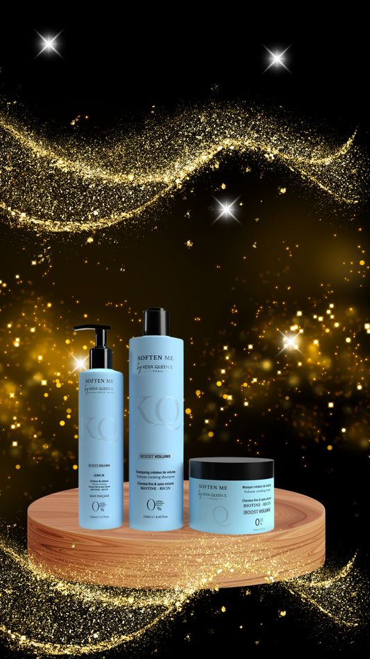 GAMME SOFTEN ME-BOOST VOLUME : SOINS ET LIFTING CAPILLAIRES PROFESSIONNELS POUR LES CHEVEUX FINS -KERA QUEEN’S