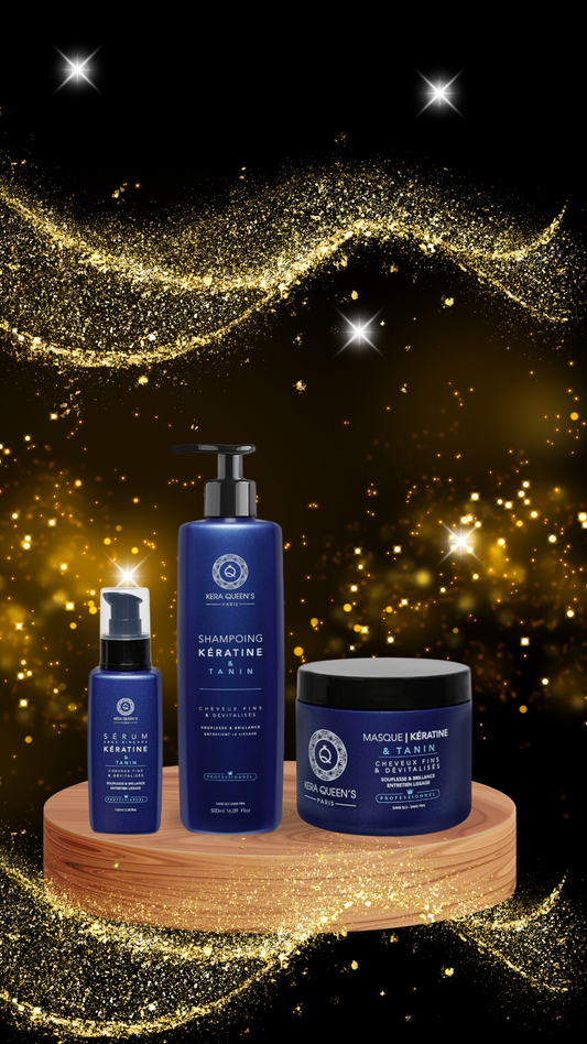 GAMME KÉRATINE & TANIN : SOINS POUR CHEVEUX FINS ET DÉVITALISÉS – KERA QUEEN’S